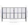Puerta de malla de jardín acero galvanizado 400x175 cm gris by , garden gates - Ref: Foro24-143378, Price: 640,91 €, Discount: %