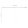 Gelb-weiße Markise mit manuell ausziehbarem Fuß, 450 x 300 cm von vidaXL, Markisen - Ref: Foro24-3069558, Preis: 481,63 €, Ra...