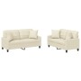 Juego de sofás con cojines 2 piezas cuero sintético color crema by , Sofas - Ref: Foro24-3201369, Price: 470,53 €, Discount: %