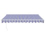 Toldo retráctil automático azul y blanco 3,5x2,5 m von , Markisen - Ref: Foro24-3154472, Preis: 298,19 €, Rabatt: %