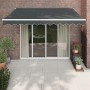 Toldo retráctil automático gris antracita 3,5x2,5 m