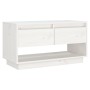 Mueble de TV de madera maciza de pino blanco 74x34x40 cm von , TV-Möbel - Ref: Foro24-813840, Preis: 42,39 €, Rabatt: %