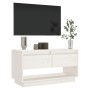 Mueble de TV de madera maciza de pino blanco 74x34x40 cm von , TV-Möbel - Ref: Foro24-813840, Preis: 42,39 €, Rabatt: %