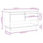 Mueble de TV de madera maciza de pino blanco 74x34x40 cm von , TV-Möbel - Ref: Foro24-813840, Preis: 42,39 €, Rabatt: %