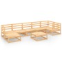 Juego de muebles de jardín 8 piezas madera maciza de pino by , Garden sets - Ref: Foro24-3075699, Price: 472,52 €, Discount: %