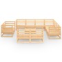 Juego de muebles de jardín 12 piezas madera maciza de pino de , Conjuntos de jardín - Ref: Foro24-3075949, Precio: 514,59 €