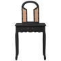 Tocador y taburete madera paulownia negro 65x36x128 cm de , Tocadores para dormitorios - Ref: Foro24-289336, Precio: 161,93 €...