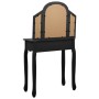 Tocador y taburete madera paulownia negro 65x36x128 cm de , Tocadores para dormitorios - Ref: Foro24-289336, Precio: 161,93 €...