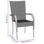 Juego de comedor de jardín 7 piezas ratán sintético negro by , Garden sets - Ref: Foro24-3156657, Price: 432,35 €, Discount: %