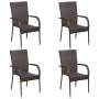 Juego de comedor de jardín 5 piezas ratán sintético marrón von , Gartensets - Ref: Foro24-3156660, Preis: 319,32 €, Rabatt: %