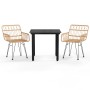 Juego de comedor de jardín 3 piezas ratán sintético by , Garden sets - Ref: Foro24-3157859, Price: 226,89 €, Discount: %