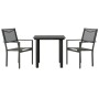 Juego de comedor para jardín 3 piezas acero y textilene negro von , Gartensets - Ref: Foro24-3200726, Preis: 177,75 €, Rabatt: %