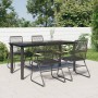 Juego de comedor de jardín 5 piezas ratán PVC negro by , Garden sets - Ref: Foro24-3156572, Price: 345,30 €, Discount: %