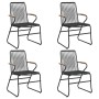 Juego de comedor de jardín 5 piezas ratán PVC negro by , Garden sets - Ref: Foro24-3156572, Price: 345,30 €, Discount: %