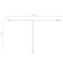 Retractable manual cream-colored freestanding awning 500x300 cm by vidaXL, Awnings - Ref: Foro24-3069577, Price: 527,90 €, Di...