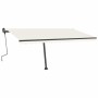 Toldo retráctil manual con LED color crema 450x300 cm von , Markisen - Ref: Foro24-3069762, Preis: 561,36 €, Rabatt: %