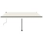 Toldo retráctil manual con LED color crema 450x300 cm von , Markisen - Ref: Foro24-3069762, Preis: 561,36 €, Rabatt: %
