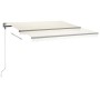 Toldo retráctil manual con LED color crema 450x300 cm von , Markisen - Ref: Foro24-3069762, Preis: 561,36 €, Rabatt: %