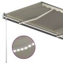 Toldo retráctil manual con LED color crema 450x300 cm von , Markisen - Ref: Foro24-3069762, Preis: 561,36 €, Rabatt: %