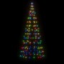 Árbol de Navidad en asta de bandera 200 LED de colores 180 cm by , Christmas lights - Ref: Foro24-358110, Price: 25,52 €, Dis...