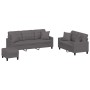 Juego de sofás con cojines 3 piezas cuero sintético gris von , Sofas - Ref: Foro24-3201395, Preis: 546,38 €, Rabatt: %