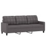 Juego de sofás con cojines 3 piezas cuero sintético gris von , Sofas - Ref: Foro24-3201395, Preis: 546,38 €, Rabatt: %