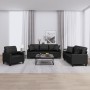 Juego de sofás con cojines 3 piezas cuero sintético negro by , Sofas - Ref: Foro24-3201348, Price: 667,45 €, Discount: %