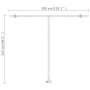 Manual retractable foot awning anthracite gray 300x250 cm by vidaXL, Awnings - Ref: Foro24-3069499, Price: 325,11 €, Discount: %