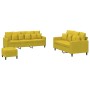 Juego de sofás con cojines 3 piezas terciopelo amarillo von , Sofas - Ref: Foro24-3201736, Preis: 487,27 €, Rabatt: %