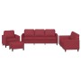 Juego de sofás con cojines 4 piezas cuero sintético rojo tinto von , Sofas - Ref: Foro24-3201748, Preis: 624,46 €, Rabatt: %