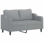 Juego de sofás con cojines 2 piezas tela gris claro by , Sofas - Ref: Foro24-3201818, Price: 466,94 €, Discount: %