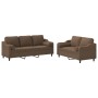 Juego de sofás con cojines 2 piezas tela marrón by , Sofas - Ref: Foro24-3201853, Price: 563,00 €, Discount: %