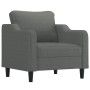 Juego de sofás con cojines 4 piezas tela gris oscuro by , Sofas - Ref: Foro24-3201795, Price: 690,66 €, Discount: %