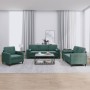 Juego de sofás con cojines 3 piezas terciopelo verde oscuro von , Sofas - Ref: Foro24-3201956, Preis: 759,71 €, Rabatt: %