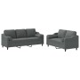 Juego de sofás con cojines 2 piezas tela gris oscuro by , Sofas - Ref: Foro24-3201851, Price: 508,76 €, Discount: %