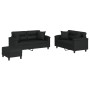 Juego de sofás con cojines 3 piezas cuero sintético negro by , Sofas - Ref: Foro24-3202377, Price: 513,22 €, Discount: %