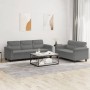 Juego de sofás con cojines 2 piezas tela microfibra gris oscuro von , Sofas - Ref: Foro24-3202340, Preis: 572,77 €, Rabatt: %