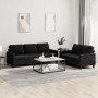 Juego de sofás con cojines 2 piezas terciopelo negro by , Sofas - Ref: Foro24-3201521, Price: 498,81 €, Discount: %