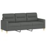 Juego de sofás con cojines 4 piezas tela gris oscuro by , Sofas - Ref: Foro24-3201561, Price: 674,56 €, Discount: %