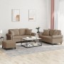 Juego de sofás con cojines 3 piezas cuero sintético capuchino von , Sofas - Ref: Foro24-3202169, Preis: 535,56 €, Rabatt: %