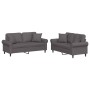 Juego de sofás con cojines 2 piezas cuero sintético gris by , Sofas - Ref: Foro24-3202162, Price: 491,78 €, Discount: %