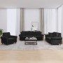 Juego de sofás con cojines 3 piezas terciopelo negro von , Sofas - Ref: Foro24-3202195, Preis: 747,42 €, Rabatt: %