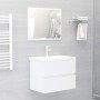 Juego de muebles de baño madera de ingeniería blanco brillo de vidaXL, Muebles de baño - Ref: Foro24-3071681, Precio: 198,14 ...