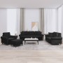 Juego de sofás con cojines 4 piezas terciopelo negro by , Sofas - Ref: Foro24-3202205, Price: 870,64 €, Discount: %