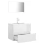 Badmöbel-Set weiß glänzend Holzwerkstoff von vidaXL, Badezimmermöbel - Ref: Foro24-3071681, Preis: 187,88 €, Rabatt: %