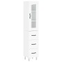 Aparador alto madera contrachapada blanco brillo 34,5x34x180 cm von , Sideboards - Ref: Foro24-3199267, Preis: 124,34 €, Raba...