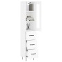 Aparador alto madera contrachapada blanco brillo 34,5x34x180 cm von , Sideboards - Ref: Foro24-3199267, Preis: 124,34 €, Raba...