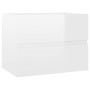 Juego de muebles de baño madera de ingeniería blanco brillo de vidaXL, Muebles de baño - Ref: Foro24-3071681, Precio: 198,14 ...