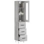 Aparador alto madera contrachapada gris Sonoma 34,5x34x180 cm de , Aparadores - Ref: Foro24-3199271, Precio: 119,10 €, Descue...