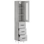 Aparador alto madera contrachapada gris Sonoma 34,5x34x180 cm de , Aparadores - Ref: Foro24-3199271, Precio: 119,10 €, Descue...